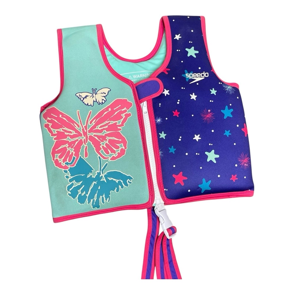 Speedo‎ Kids Swim Vest Life Jacket 4-6 Years Butterfly Stars Neoprene